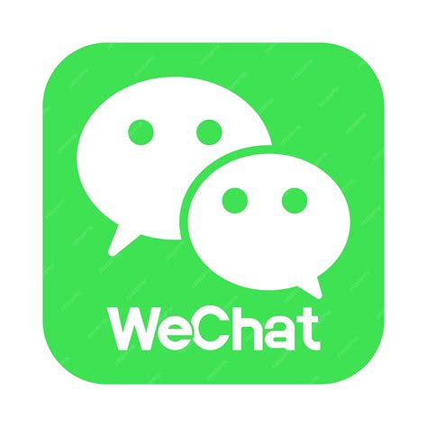 el icono del logotipo de wechat vector premium