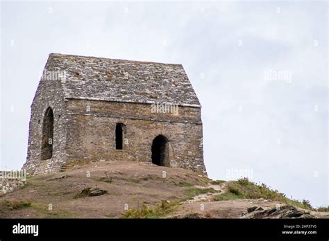 St Michaels Chapel at Rame Head in Cornwall, uK Stock Photo - Alamy