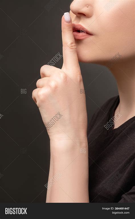 Shush Gesture Female Image And Photo Free Trial Bigstock