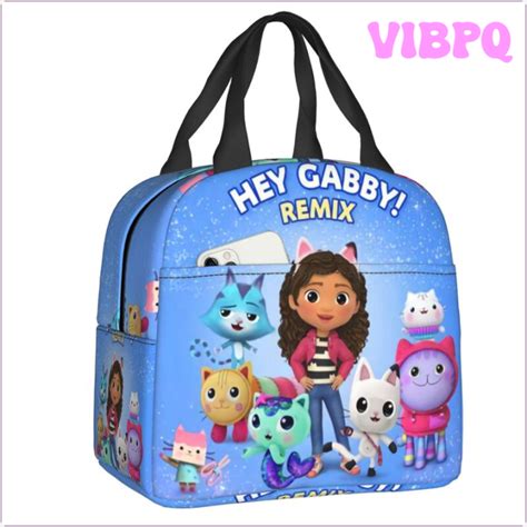 Vibpq Gabby Mercat Thermal Insulated Lunch Bag Women Gabbys Dollhouse