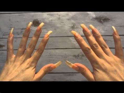 Hand Movements Long Natural Bare Nails Youtube