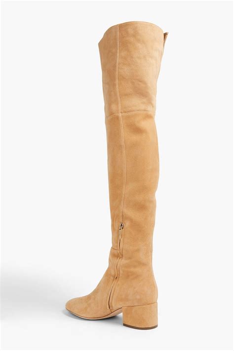 Sergio Rossi Suede Over The Knee Boots The Outnet