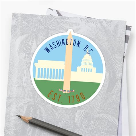 Washington Dc Sticker Sticker By Gwendolynbishop Redbubble