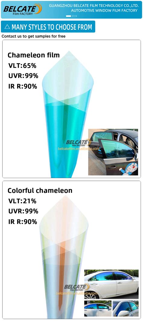 Buy Nano Ceramic Photochromic Car Window Tint Glass Film Black Blue