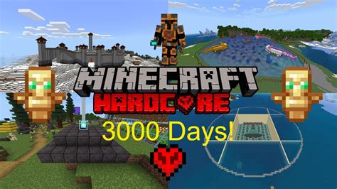 I Survived 3000 Days In Minecraft Bedrock Hardcore YouTube