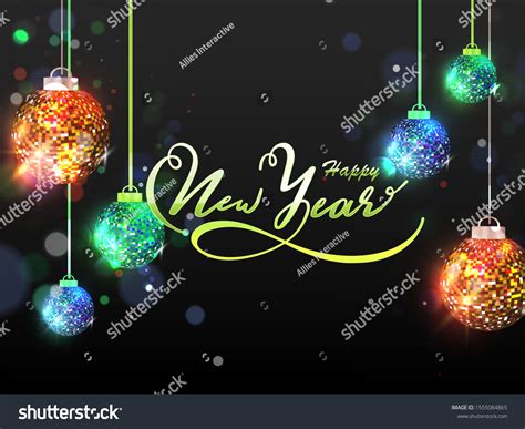 Happy New Year Party Background Hanging Stock Vector (Royalty Free ...