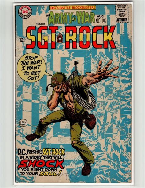 Our Army At War Sgt Rock Comic Books Silver Age Dc