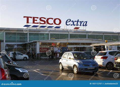 Tesco Extra Main Entrance Editorial Photography Image Of Name 102112707