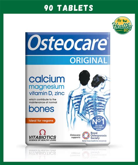 Vitabiotics Osteocare Original Calcium Magnesium Vitamin D Zinc 90 Tablets Behealthybd