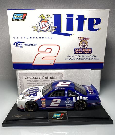 1997 Revell Nascar Rusty Wallace 2 Miller Lite Penske Thunderbird 118