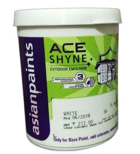 Asian Paints 1 L ACE Shyne Exterior Emulsion Paint At Rs 250 Bucket