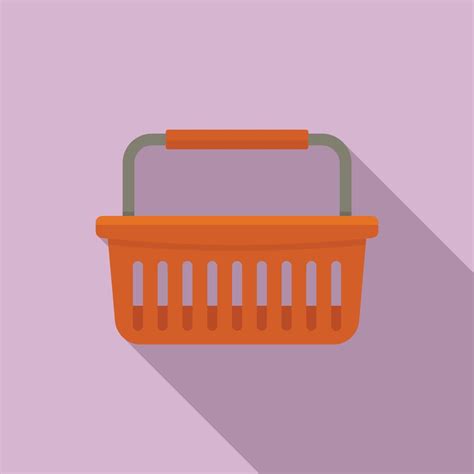 Supermarket basket icon, flat style 14523230 Vector Art at Vecteezy