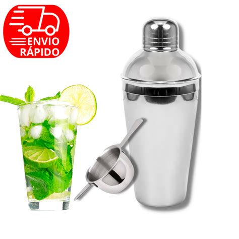 Kit Caipirinha Profissional Coqueteleira 500ML Inox Dosador 50ML