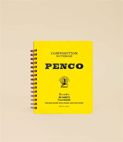 Hightide Penco Spiral Notebook Penco Yellow Boutique Penco