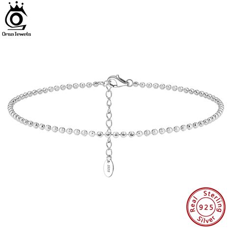 Orsa Jewels Tobillera Con Cadena De Cuentas De Mm Para Mujer Pulsera