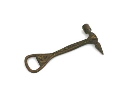 Vintage Brass Antique Hammer Bottle Opener By Zuhauseberlin