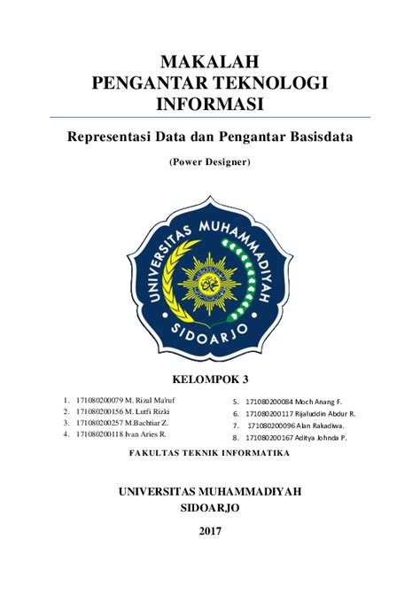 Pdf Makalah Pengantar Teknologi Informasi