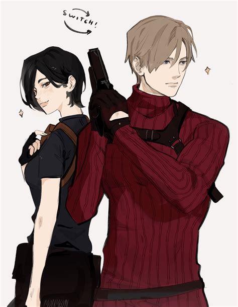 Leon S Kennedy And Ada Wong Resident Evil And 2 More Drawn By