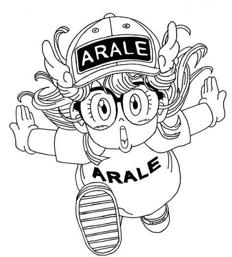 Dr Slump Arale Sketch Coloring Page