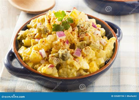 Homemade Yellow Potato Salad Stock Photo - Image of food, mayo: 32689194