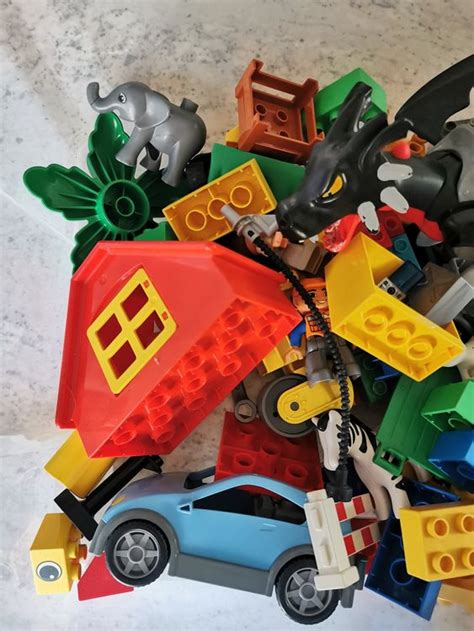 Kiste Lego Duplo Mit Vielen Tieren Drachen Figuren Steine Kaufen