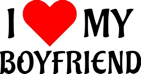 I Love My Boyfriend Text Design 13854965 Png