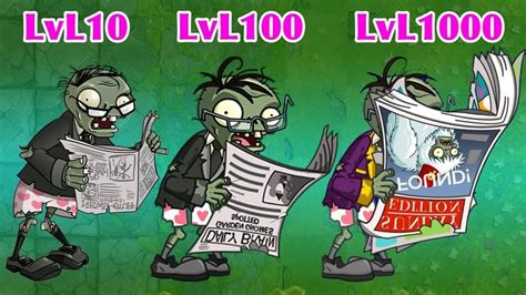 Newspaper Zombie Level 10 100 1000 Vs All Plants Plants Vs Zombies 2