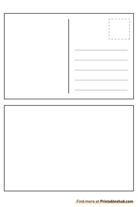 Free Printable Blank Postcard Templates Pdf Included Printables Hub