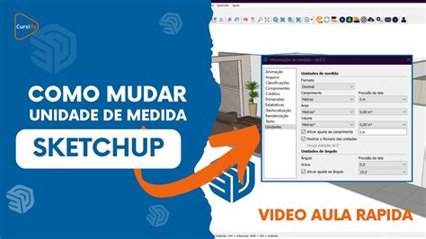 Como Alterar A Unidade De Medida Do Sketchup 2023 Youtube