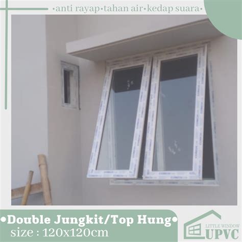 Jual Jendela Double Jungkit Top Hung Window Upvc Conch Size X Cm