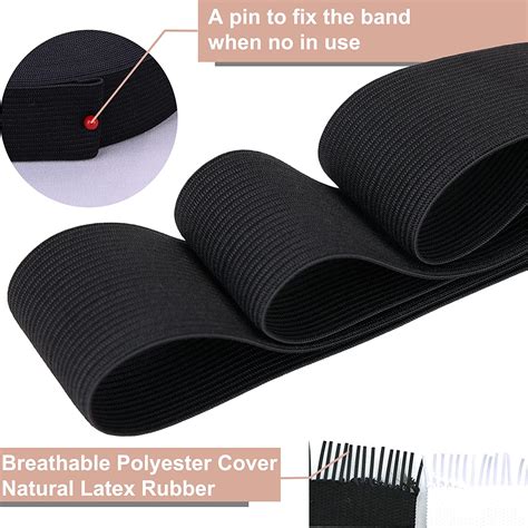 Xkdous 075 Elastic Band For Sewing 16 Yards 2 Rolls 8 Yds Black