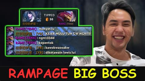 RAMPAGE BIG BOSS Inyourdream Drow Ranger Ft Zeal Vs Ramz Pangolier Ft