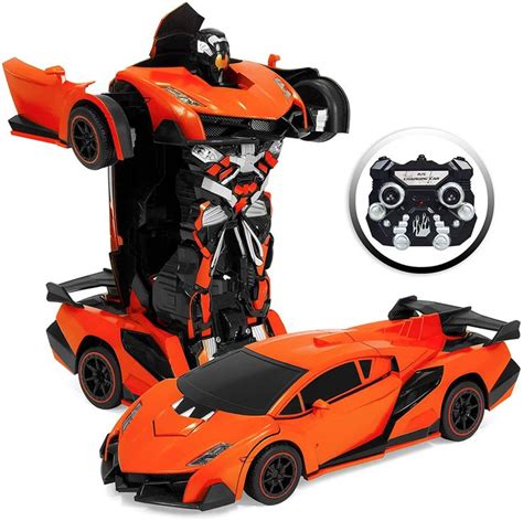 Best Choice Products 116 Scale Kids Transforming Rc Robot Race Car W