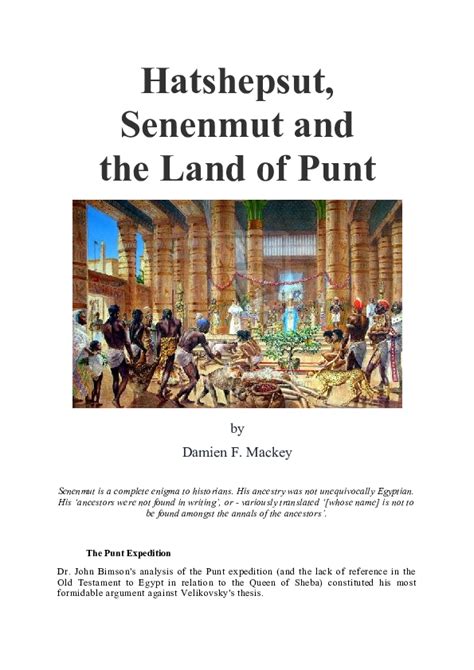 Doc Hatshepsut Senenmut And The Land Of Punt