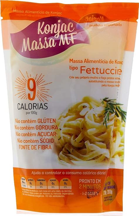 Macarrão Fettuccine Zero Carboidrato Konjac Massa Mf 270g Br