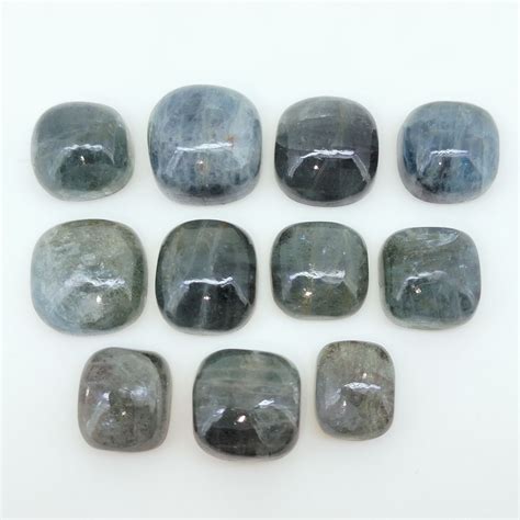 Lote de 11 piezas de piedras preciosas sueltas cabujón azul aguamarina