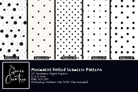 Minimalist Dotted Seamless Patterns Set Graphic By