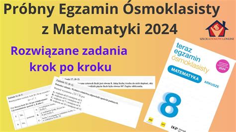 Próbny Egzamin Ósmoklasisty 2024 z Matematyki Nowa Era Arkusz 1