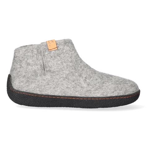 Rabara Hand Felted Slippers Grey Tf2000 42 Tofvel