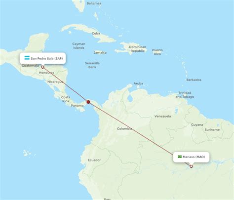 Flights From Manaus To San Pedro Sula Mao To Sap Flight Routes