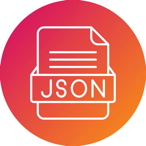 Json File Format Vector Icon Vector Art At Vecteezy