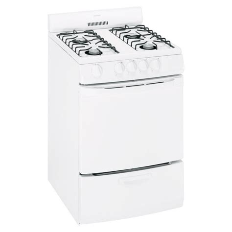 Hotpoint Rga724ekwh Freestanding 3 Cu Ft Gas Range White Common 24 In Actual 24 In