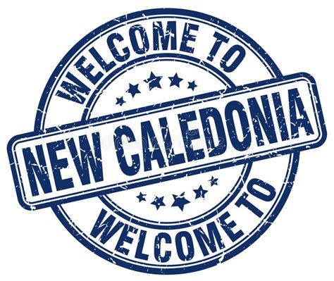 Welcome To New Caledonia Stamp Stock Vector Illustration Of Isolated