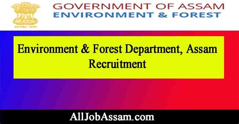 Environment & Forest Department, Assam Recruitment 2021- 05 Posts ...