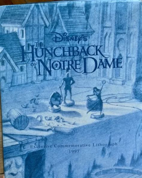 THE DISNEY STORE Exclusive Commemorative Lithograph 1997 Hunchback Of