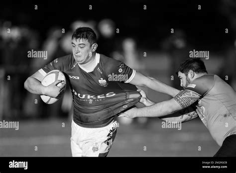 Rugby Players In Action Stock Photo Alamy