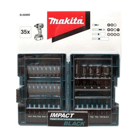 Coffret Dembouts De Vissage à Percussion Makita Impact Black 35 Pièces B 66880 Jardiland