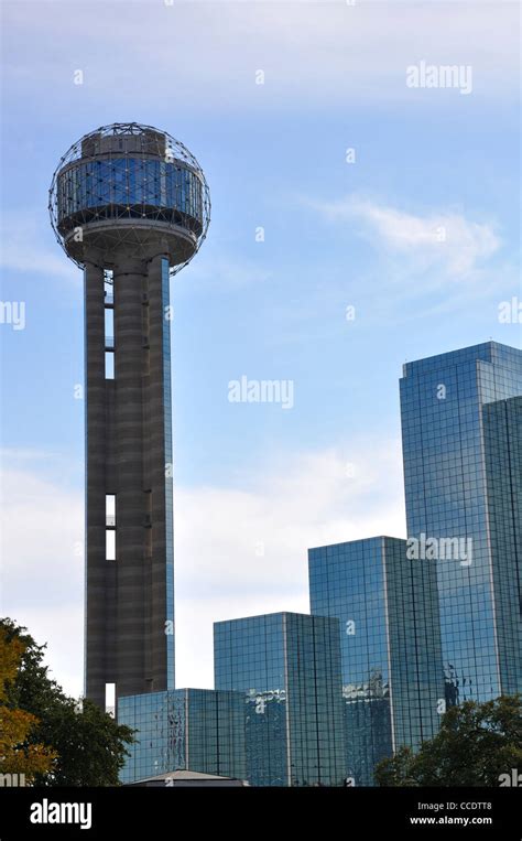 Reunion Tower And Hyatt Regency Hotel Dallas Texas Usa Stock Photo