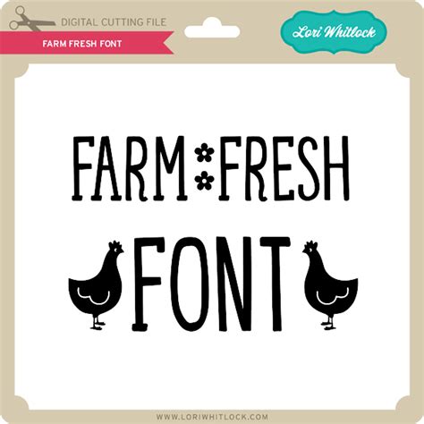 Farm Dingbats Font Lori Whitlocks Svg Shop