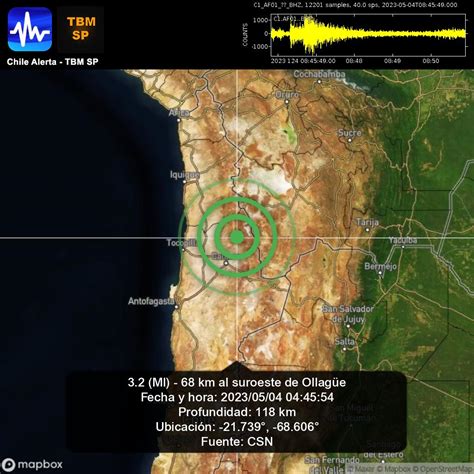 Chile Alerta on Twitter Actualización de informe sísmico 3 2